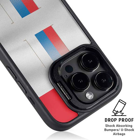 Serbia Soccer Flag iPhone 16 Pro Max Kickstand Case